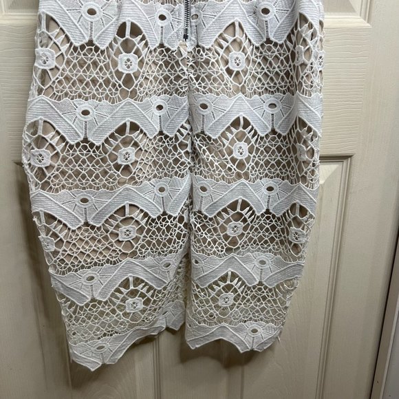 Lulu's Sway Away White Crochet Lace Dress Size Small - Picture 8 of 11